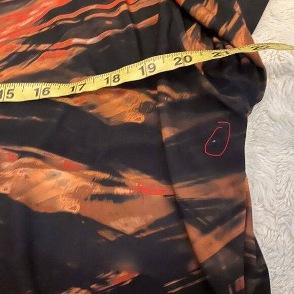 Prettylittlething PLUS RUST ABSTRACT PRINT BODYCON DRESS size 20 - Picture 7 of 9